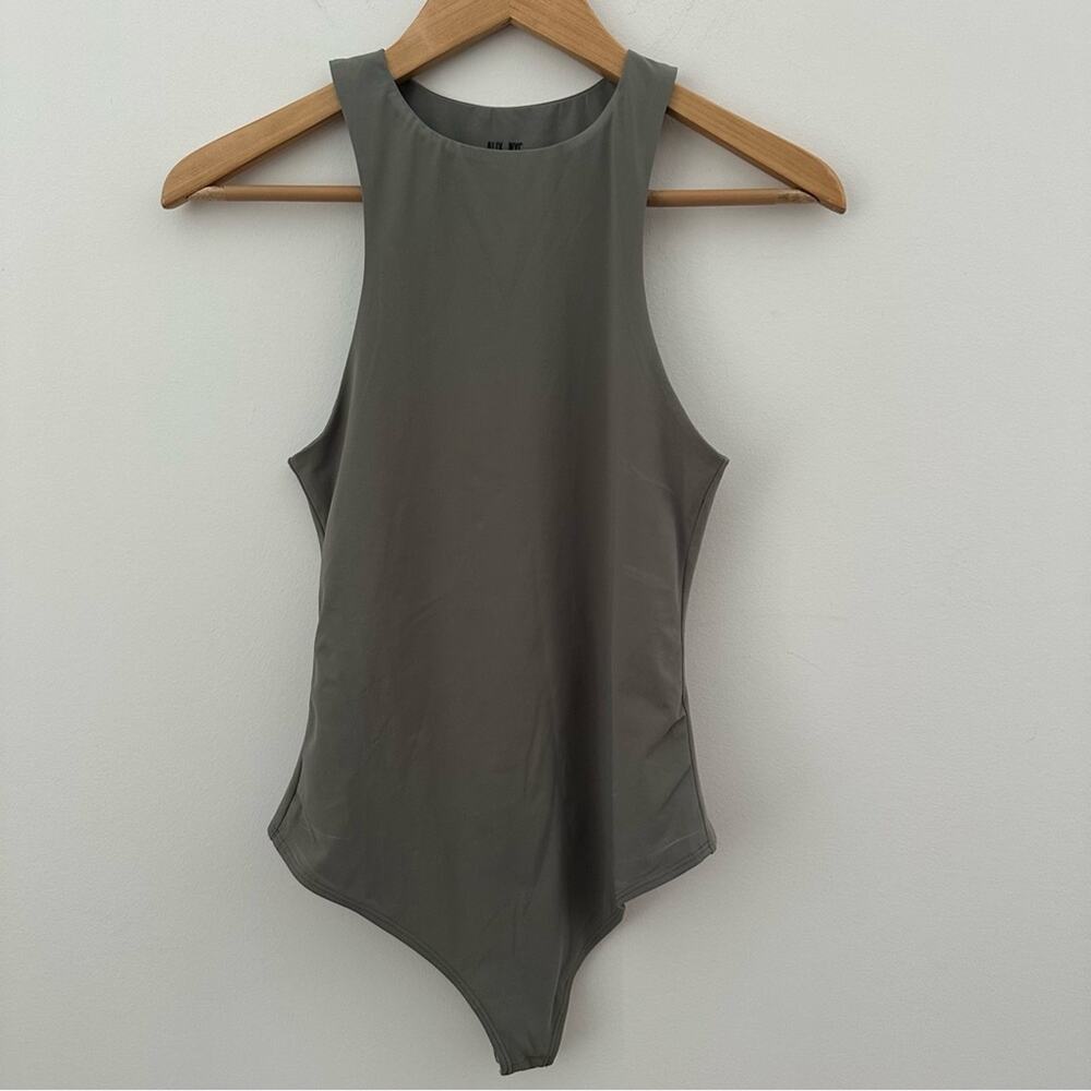 ALIX NYC Green Sleeveless Asymmetrical Bodysuit NWOT XS